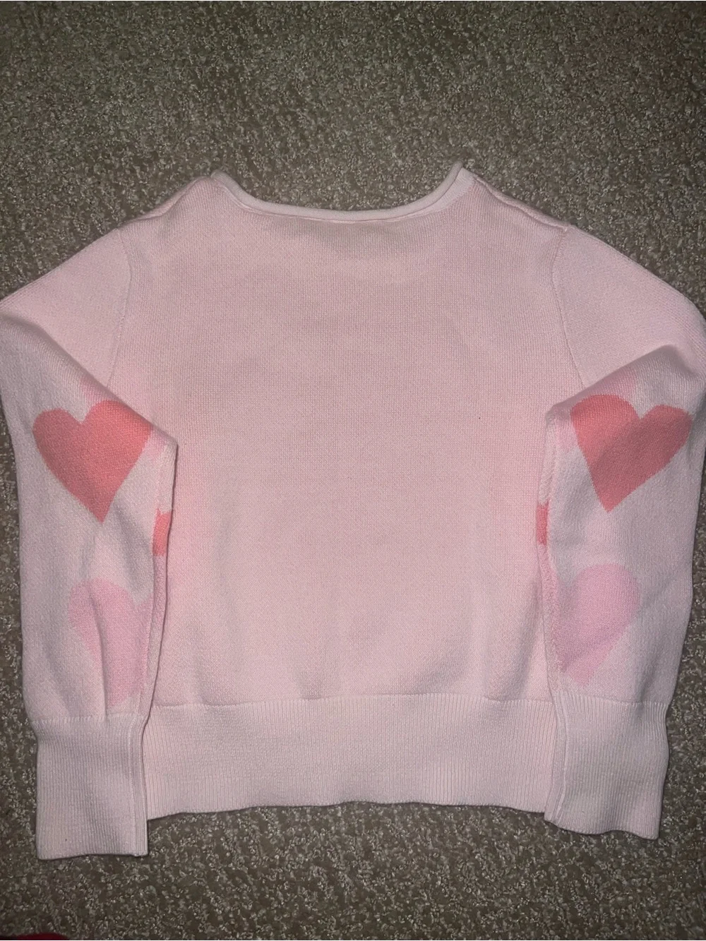 GAP Pink Heart Crewneck Sweater S (6/6x)